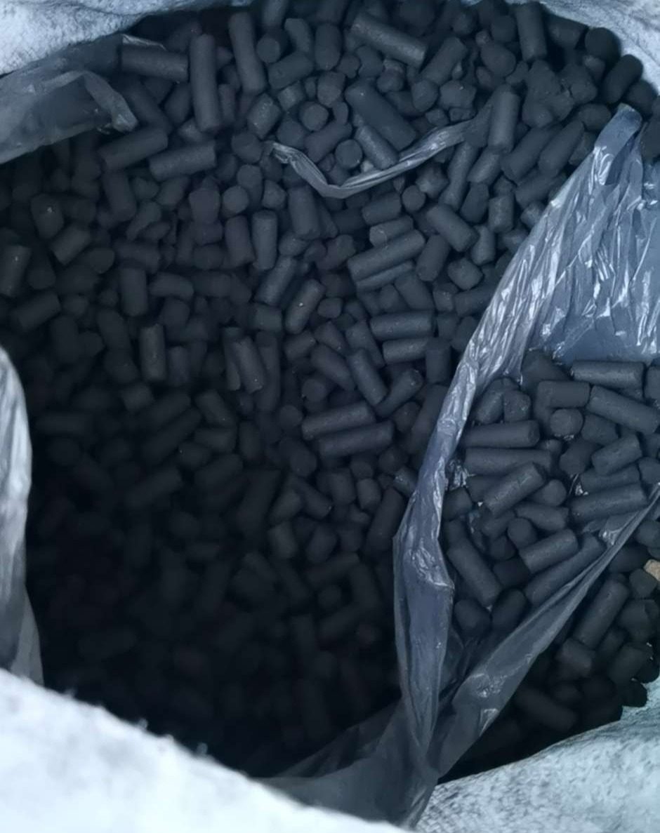 Cylindrical activated carbon granules in export bag, KASUWOOD OÜ wholesale supply